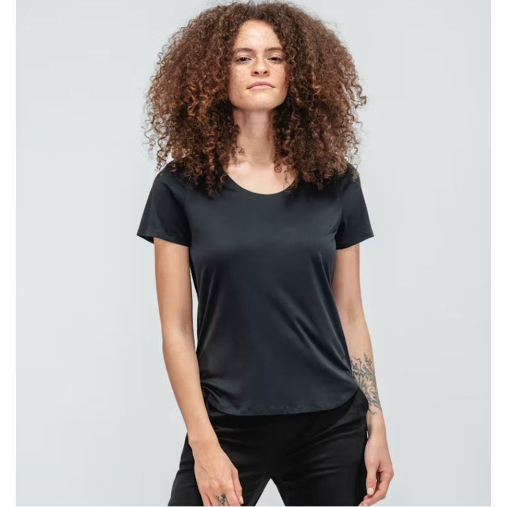 Ministry of Supply Women's Luxe Touch Tee in‎ Black Size XS Wrinkle Resistant